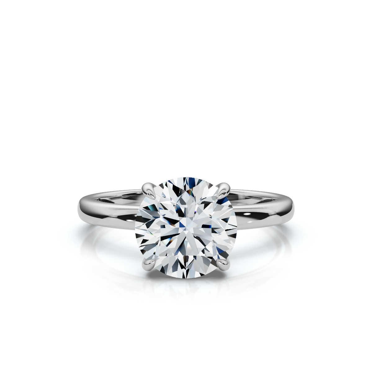 14K White Gold Tehila Solitaire Engagement Ring 
