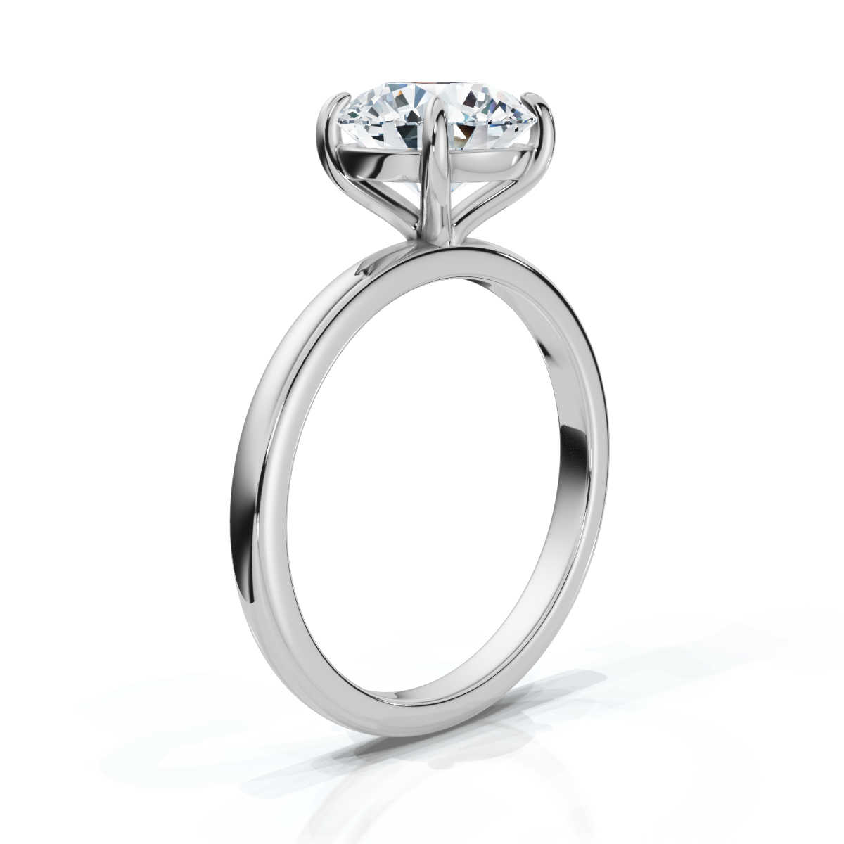 14K White Gold Tehila Solitaire Engagement Ring 