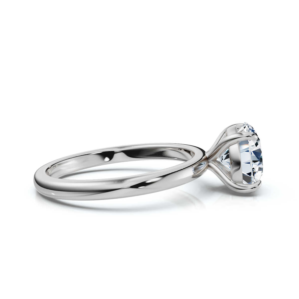 14K White Gold Tehila Solitaire Engagement Ring 