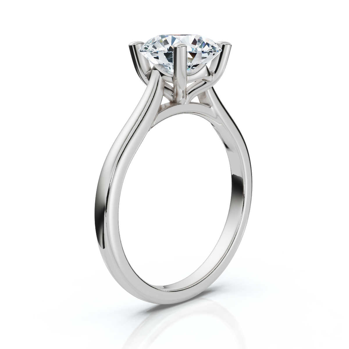 14K White Gold Avishag Solitaire Engagement Ring 