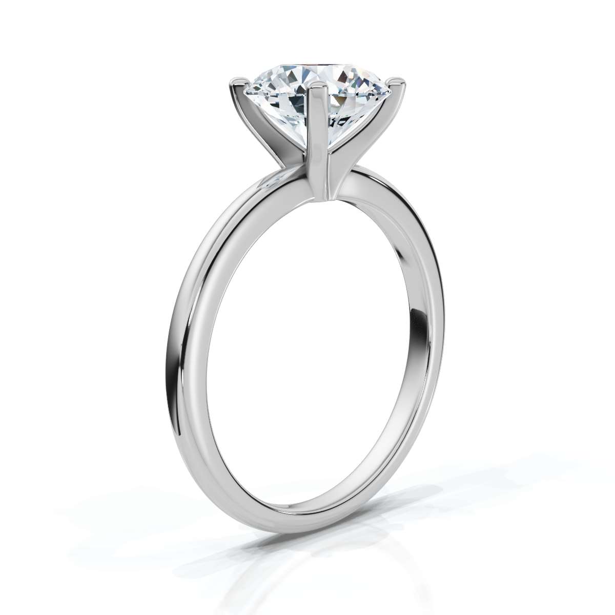 14K White Gold Tahal Solitaire Engagement Ring