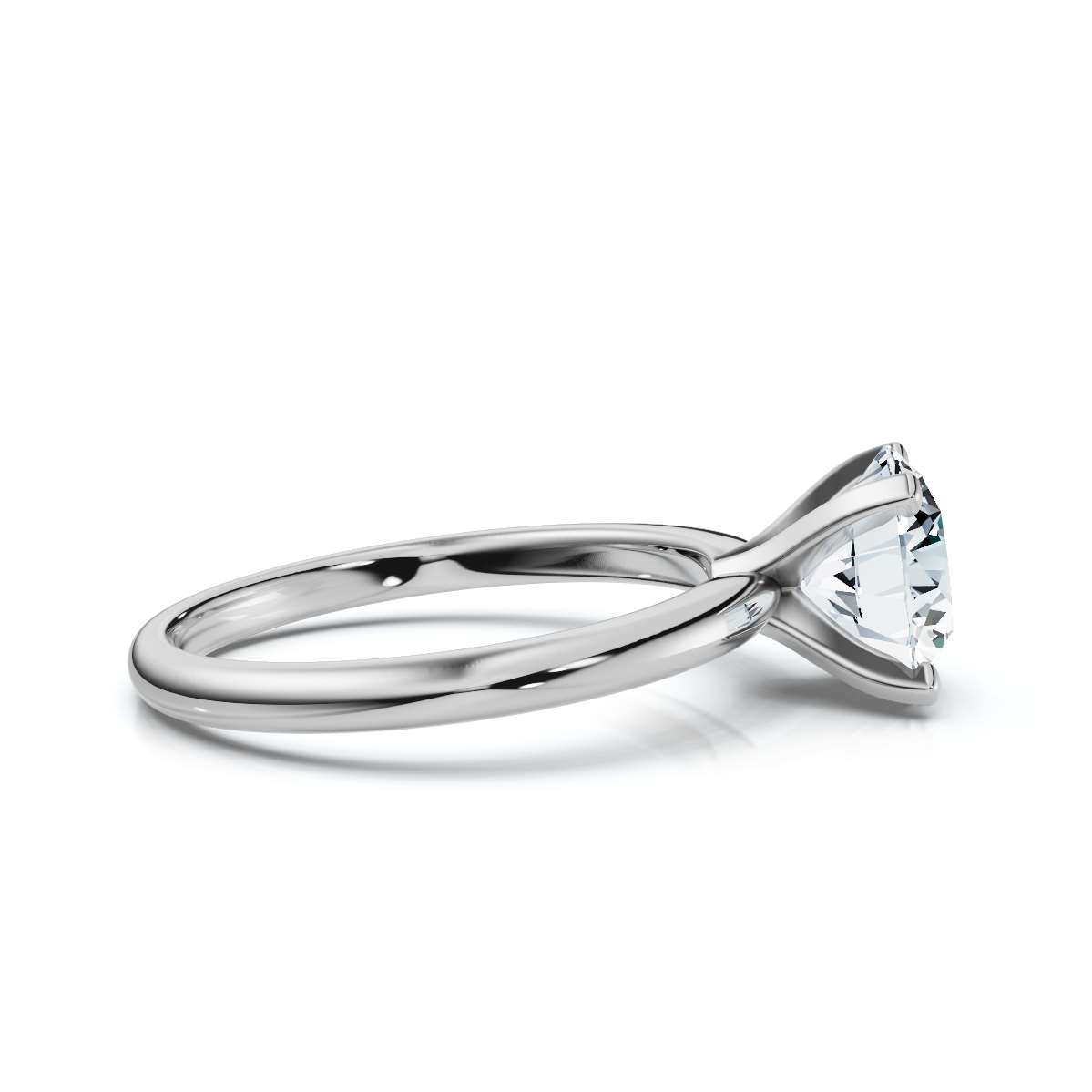 14K White Gold Tahal Solitaire Engagement Ring