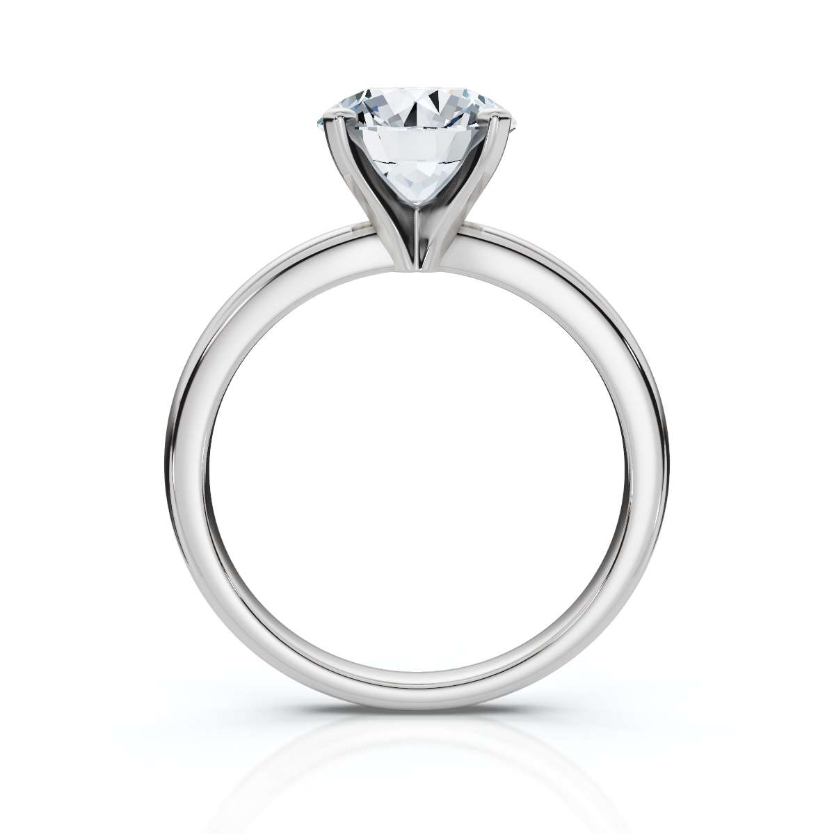 14K White Gold Tahal Solitaire Engagement Ring