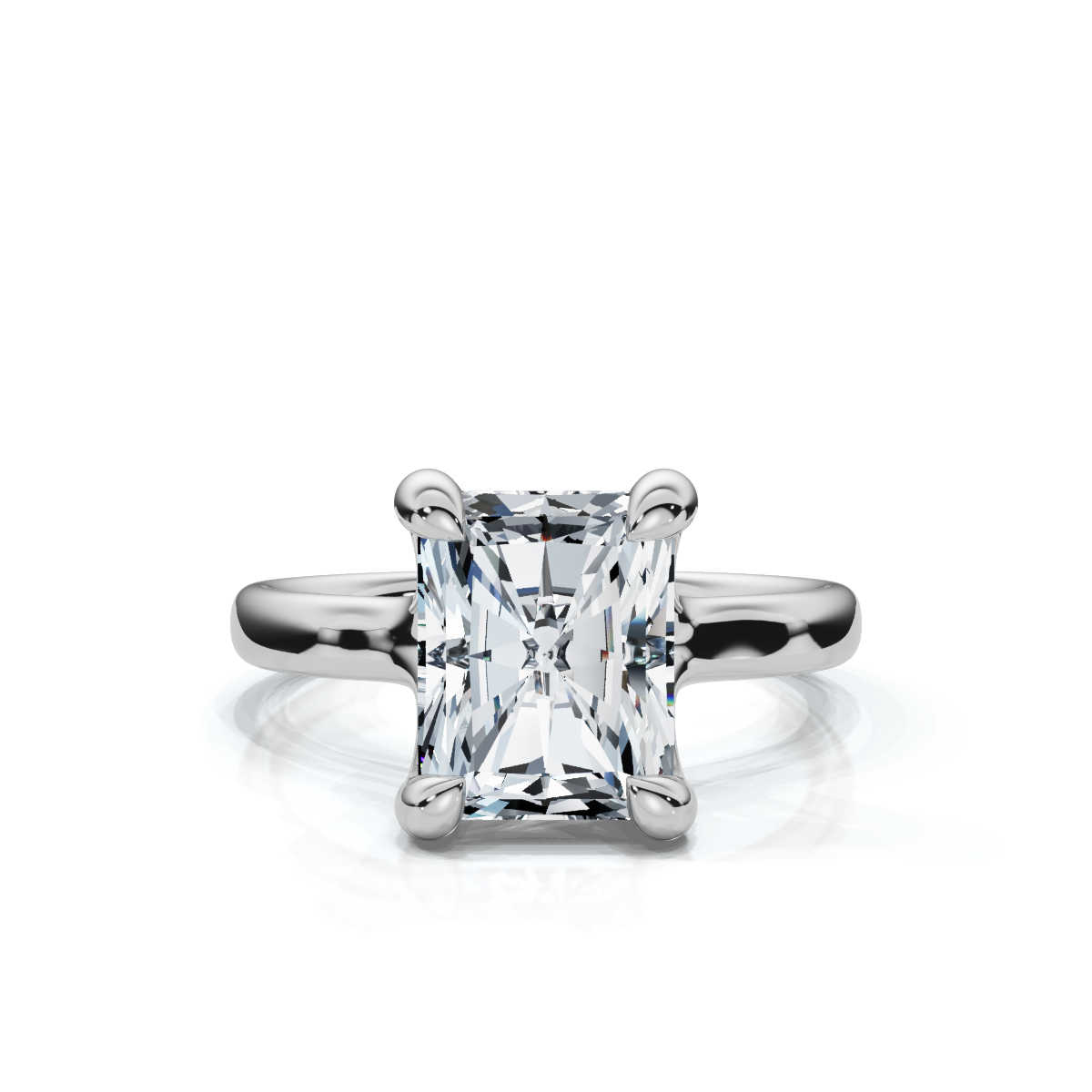 14K White Gold Elah Floating Solitaire Engagement Ring