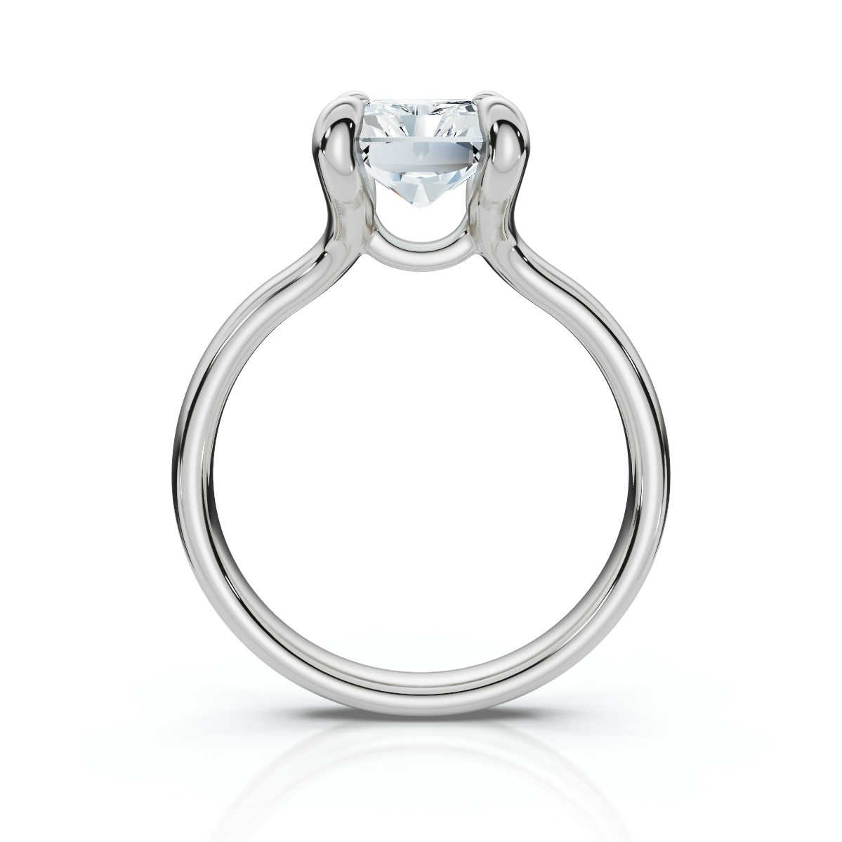 14K White Gold Elah Floating Solitaire Engagement Ring