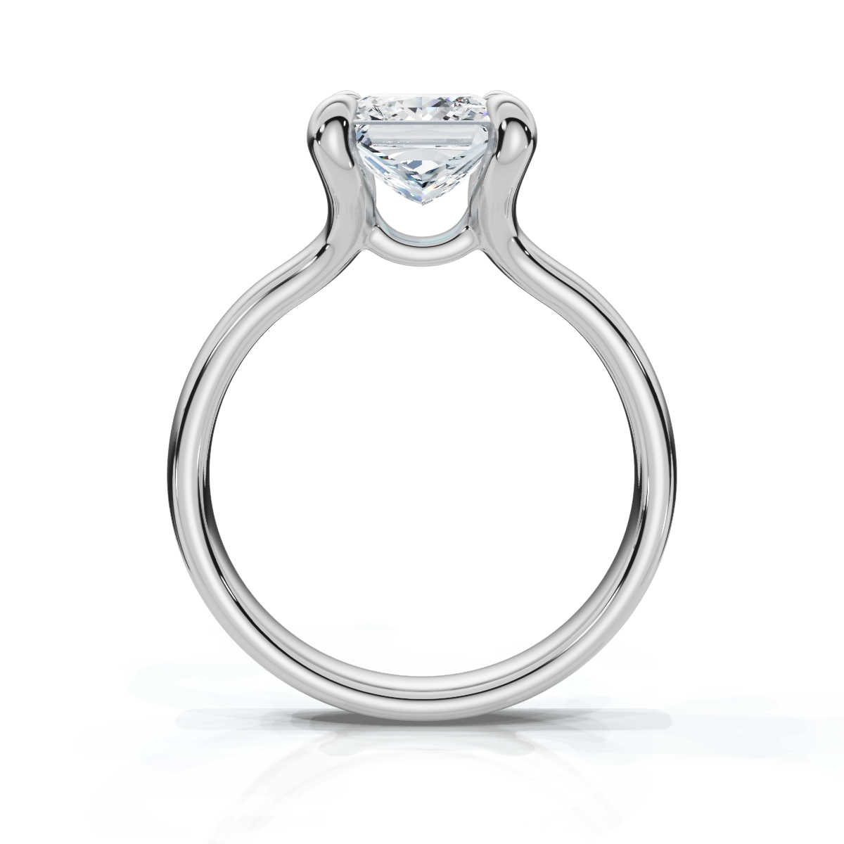 14K White Gold Elah Floating Solitaire Engagement Ring