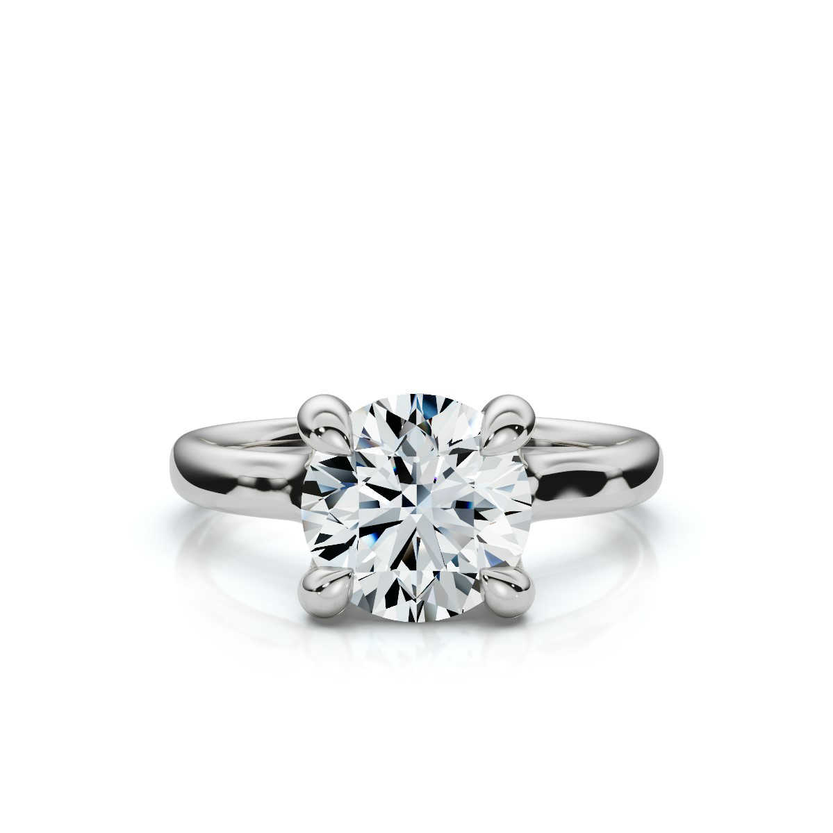 14K White Gold Elah Floating Solitaire Engagement Ring