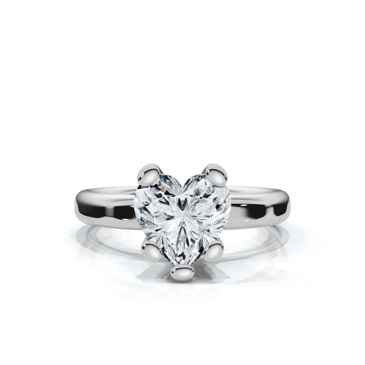 14K White Gold Shira Floating Solitaire Engagement Ring