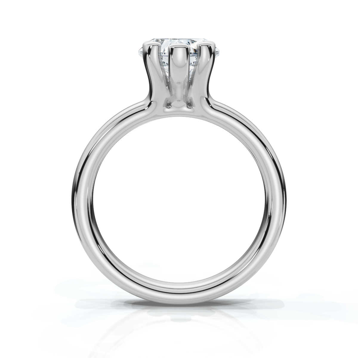 14K White Gold Shira Floating Solitaire Engagement Ring