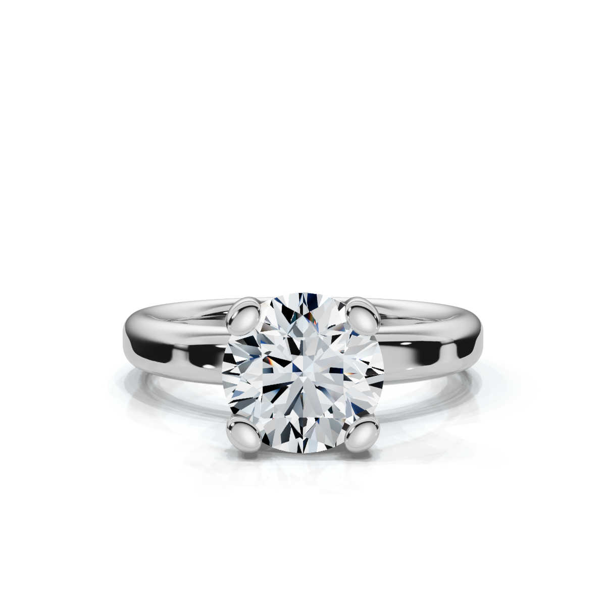 14K White Gold Shira Floating Solitaire Engagement Ring