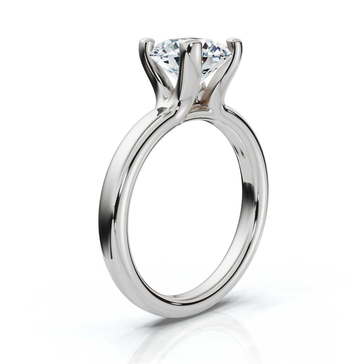 14K White Gold Shira Floating Solitaire Engagement Ring