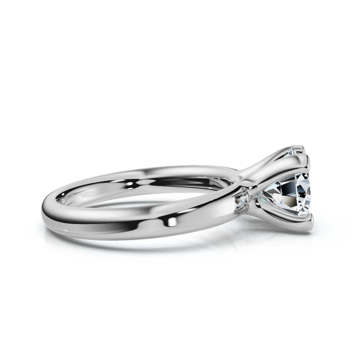 14K White Gold Shira Floating Solitaire Engagement Ring