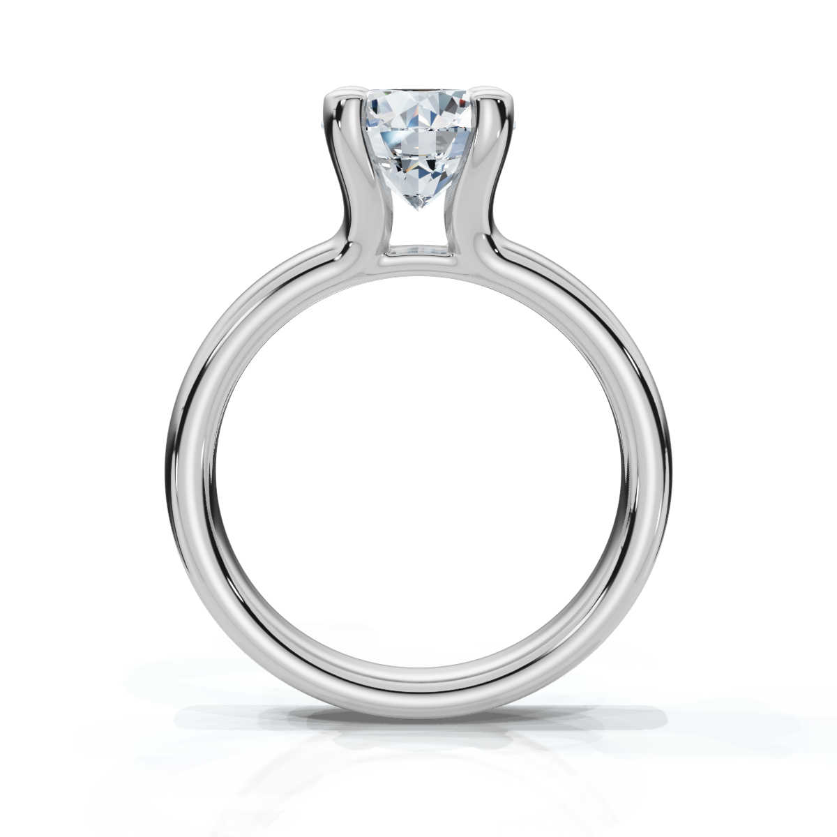 14K White Gold Shira Floating Solitaire Engagement Ring