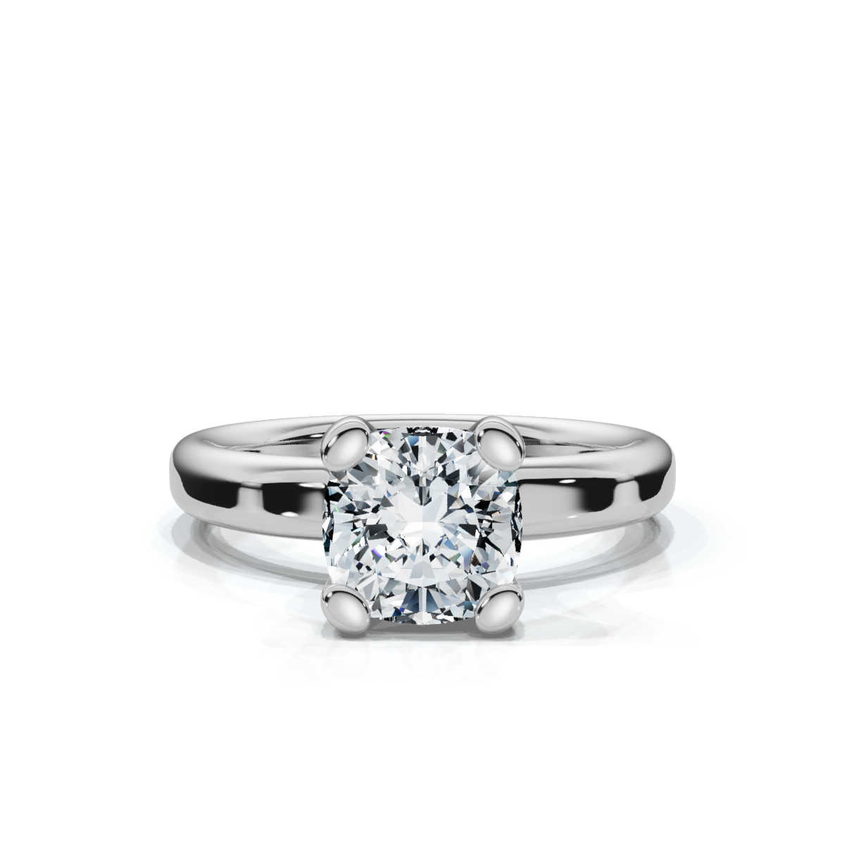 14K White Gold Shira Floating Solitaire Engagement Ring