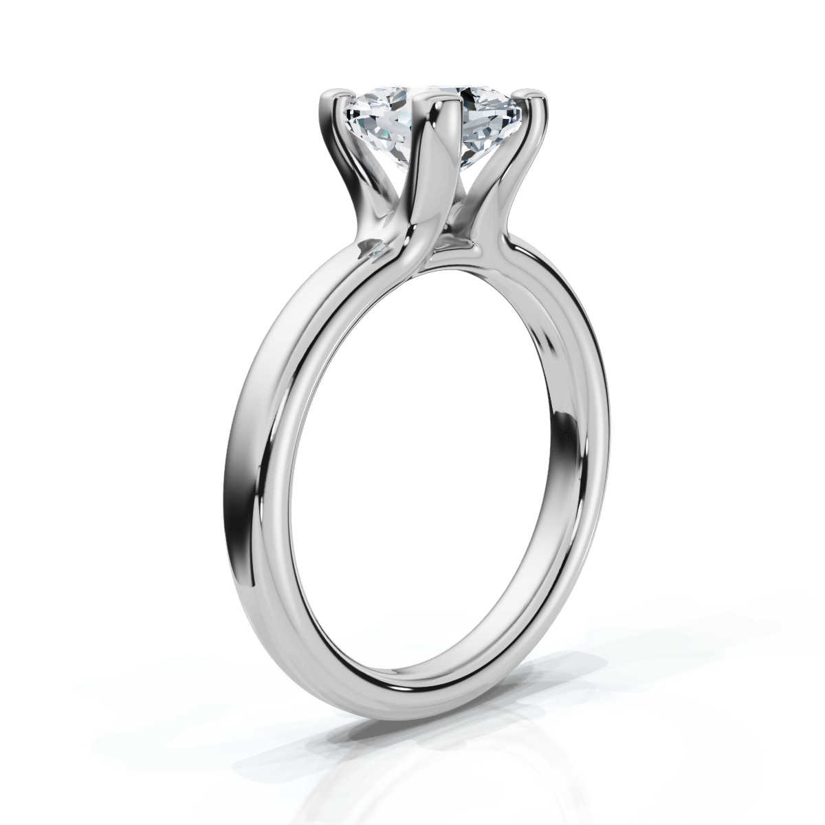 14K White Gold Shira Floating Solitaire Engagement Ring