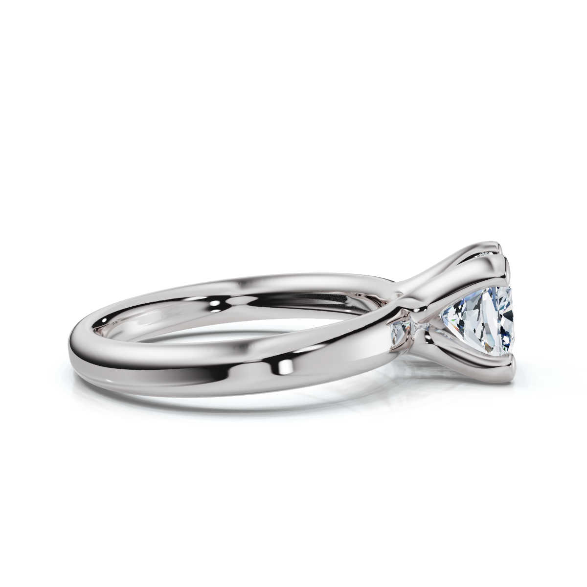 14K White Gold Shira Floating Solitaire Engagement Ring