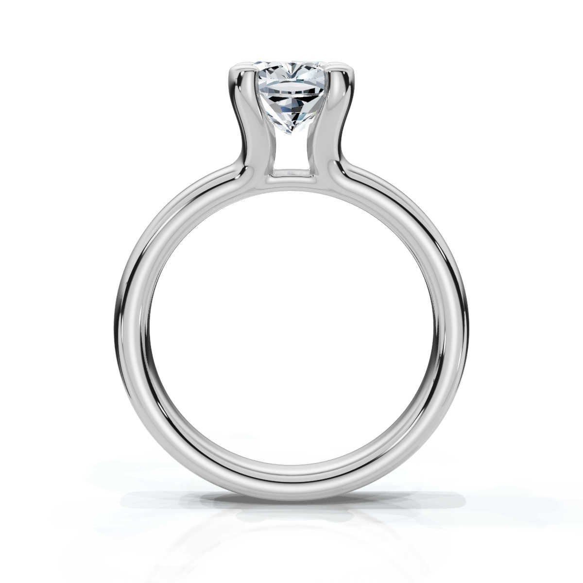 14K White Gold Shira Floating Solitaire Engagement Ring