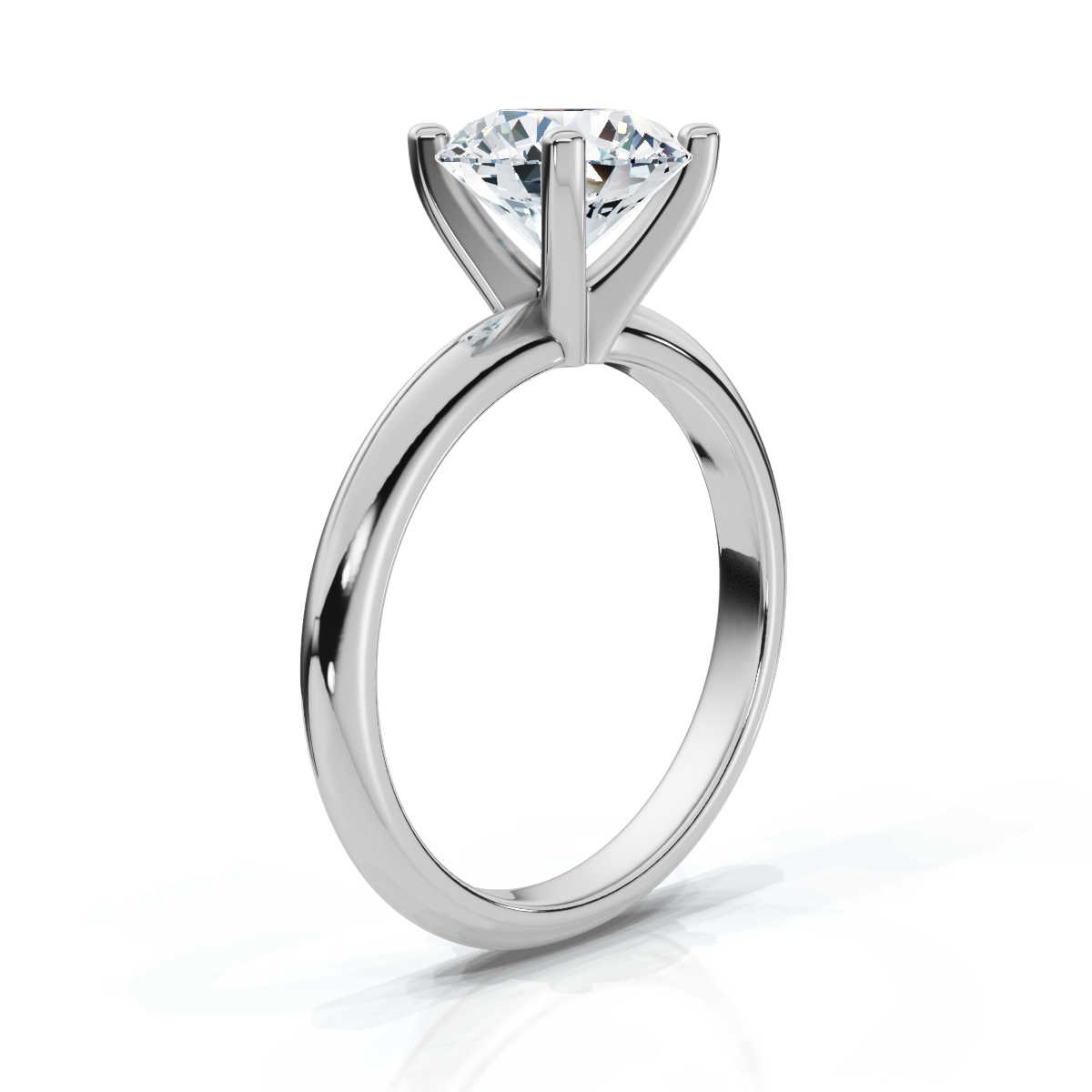 14K White Gold Elisheva Solitaire Engagement Ring 
