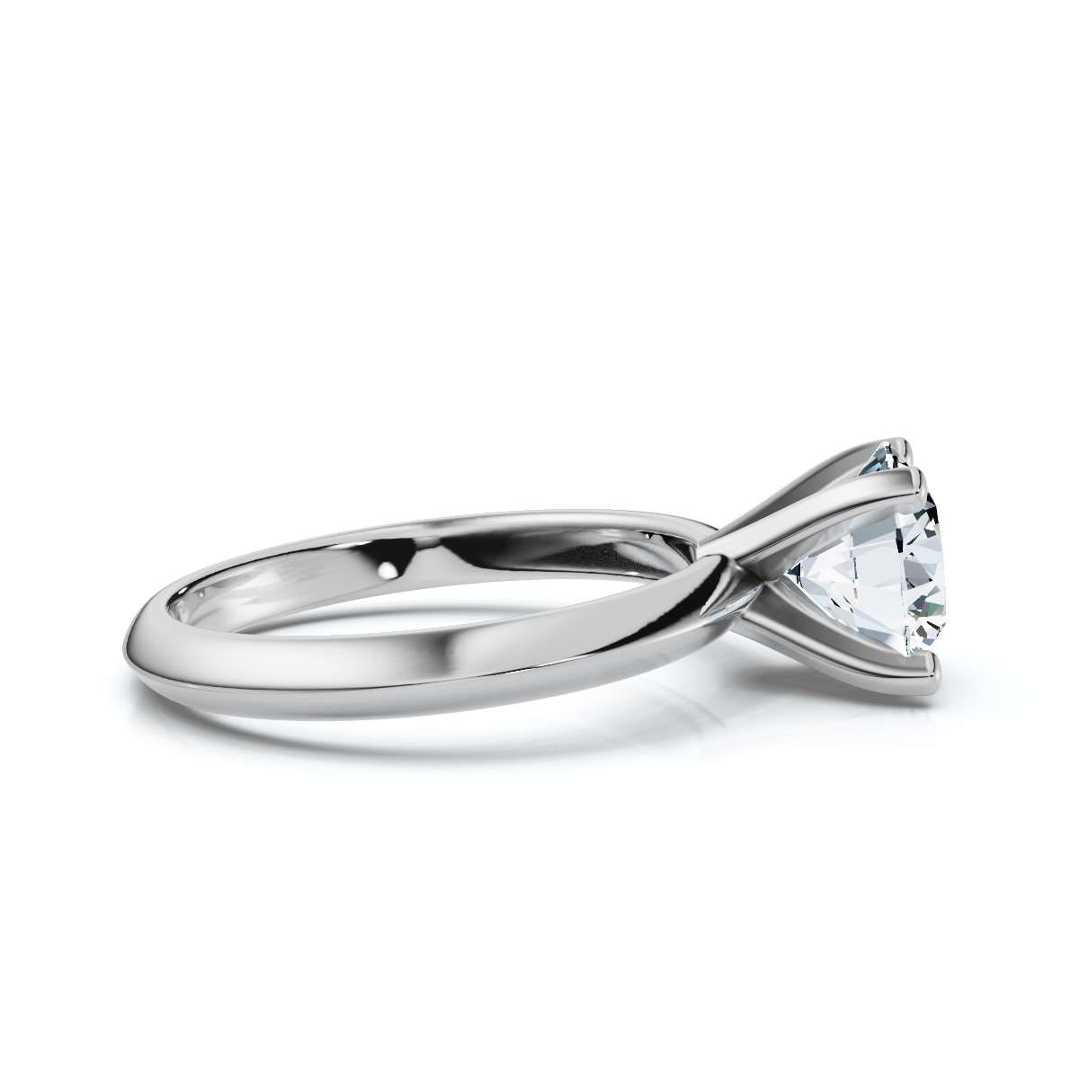 14K White Gold Elisheva Solitaire Engagement Ring 