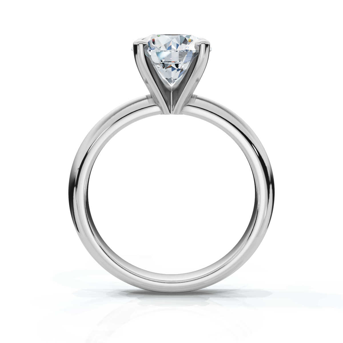 14K White Gold Elisheva Solitaire Engagement Ring 