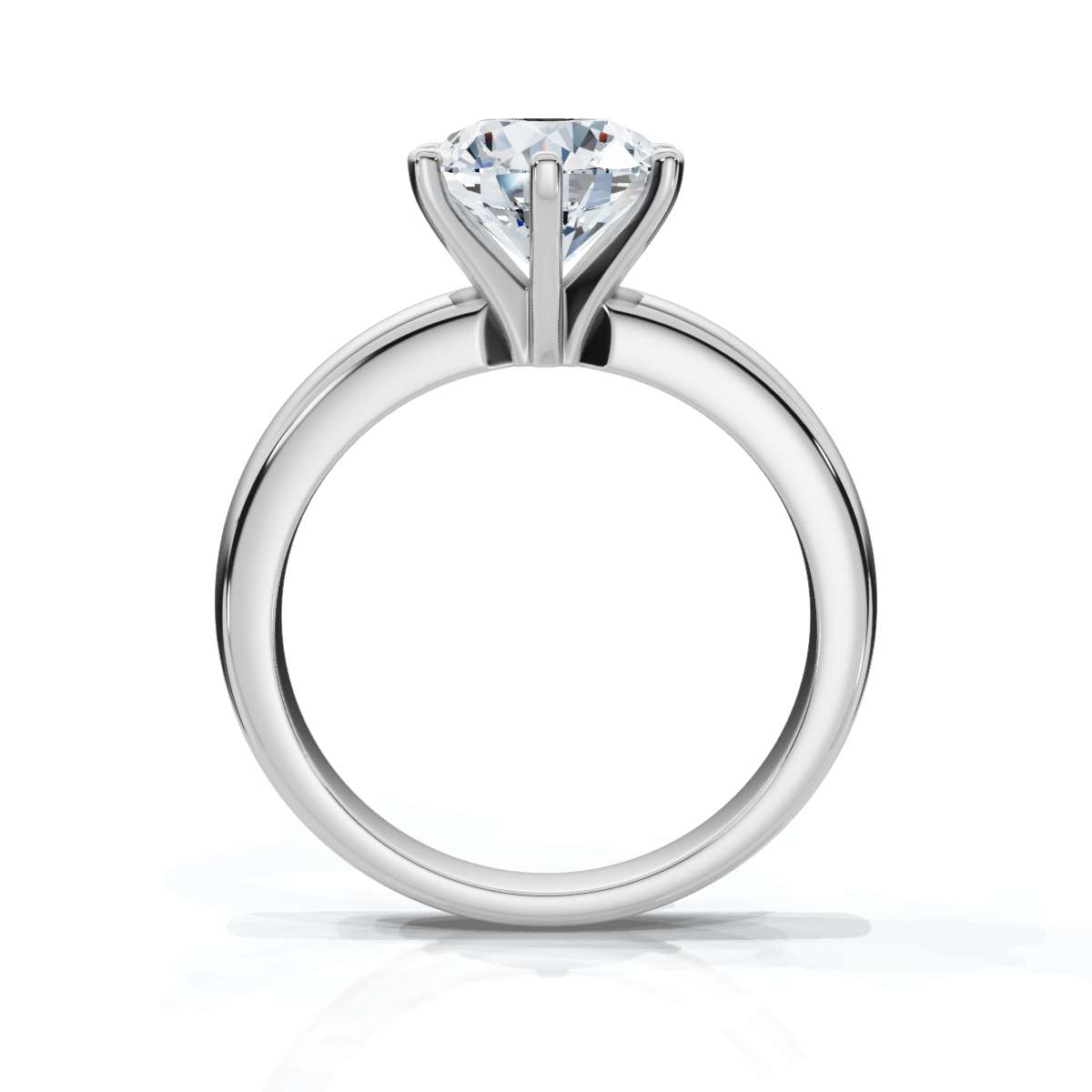 14K White Gold Arbel Solitaire Engagement Ring 