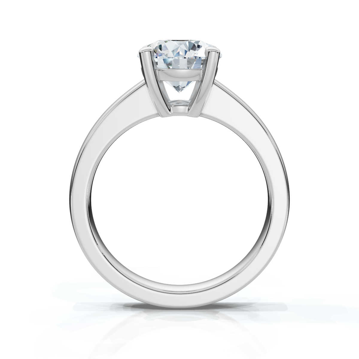 14K White Gold Dvora Solitaire Engagement Ring
