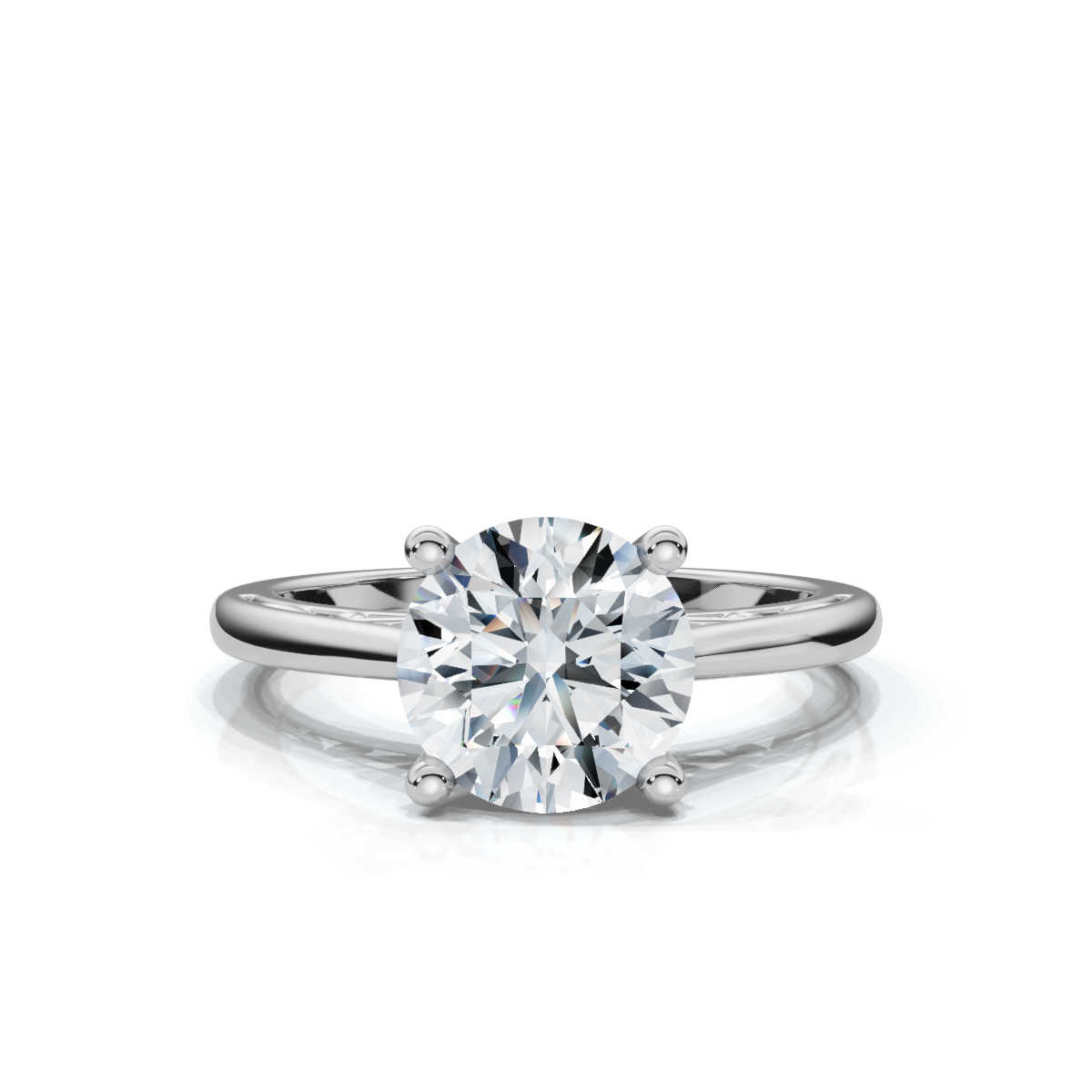 14K White Gold Gaia Solitaire Engagement Ring