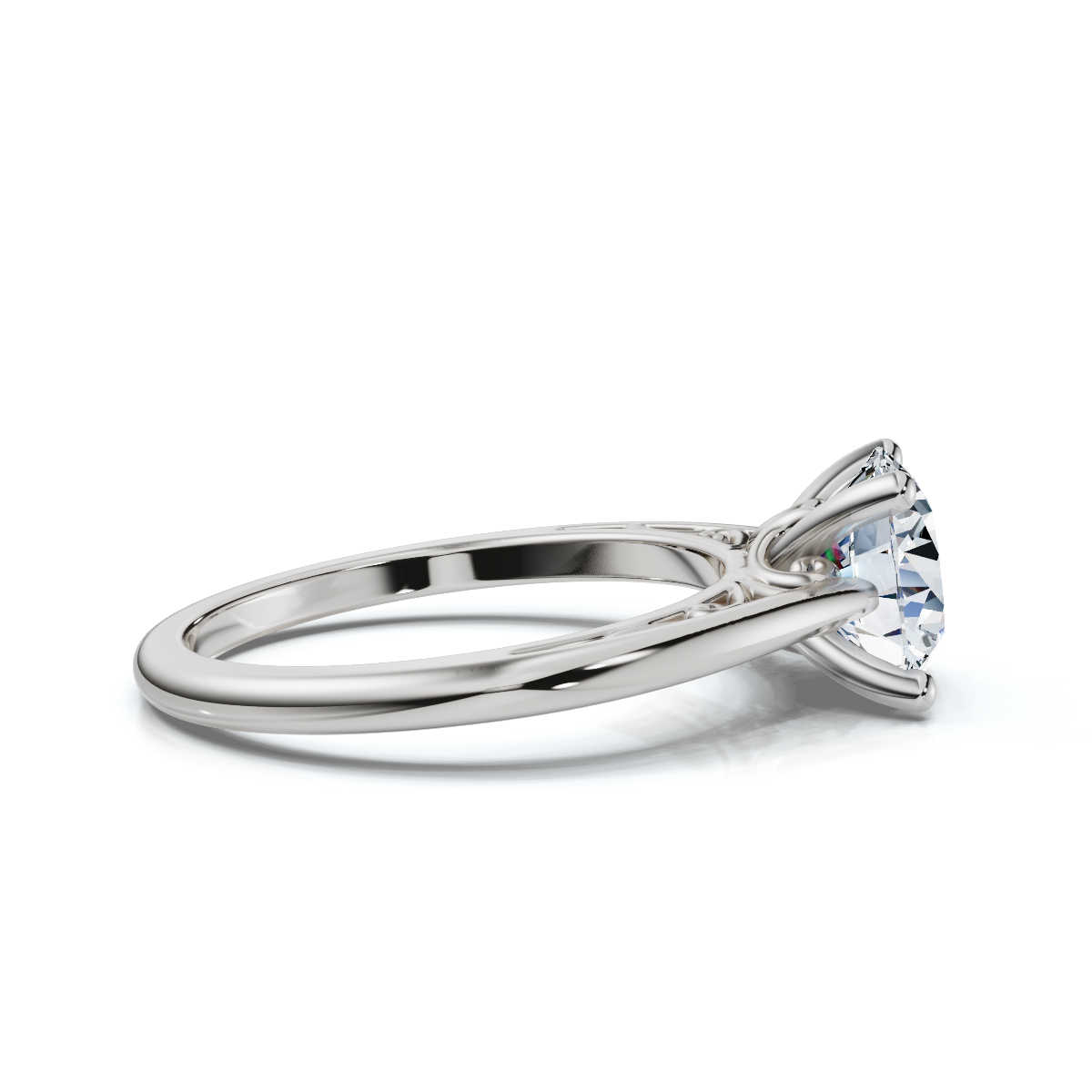 14K White Gold Gaia Solitaire Engagement Ring