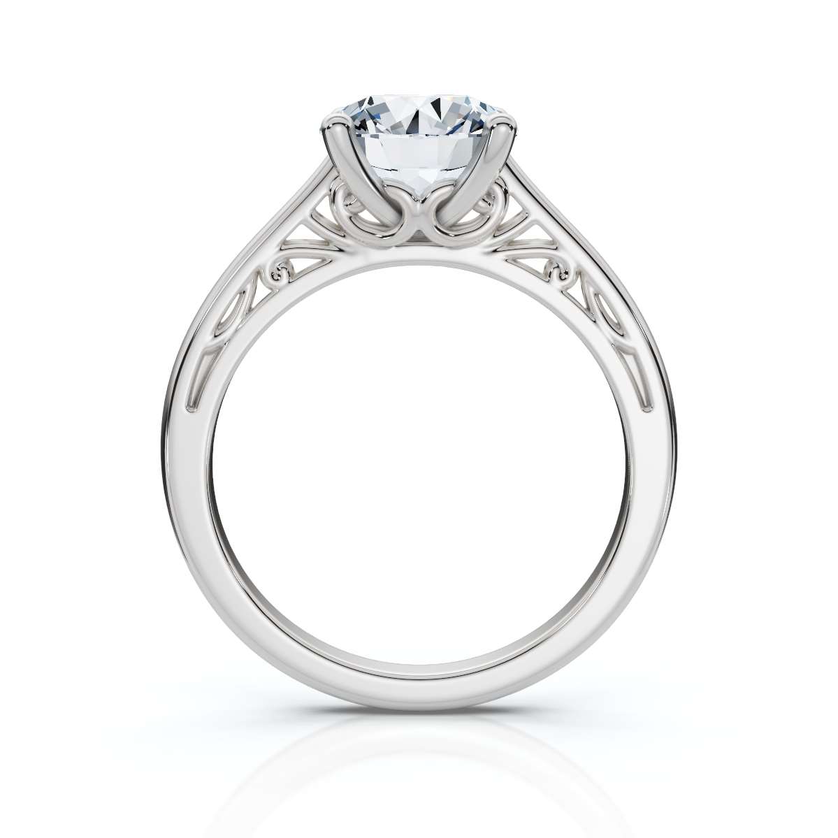 14K White Gold Gaia Solitaire Engagement Ring