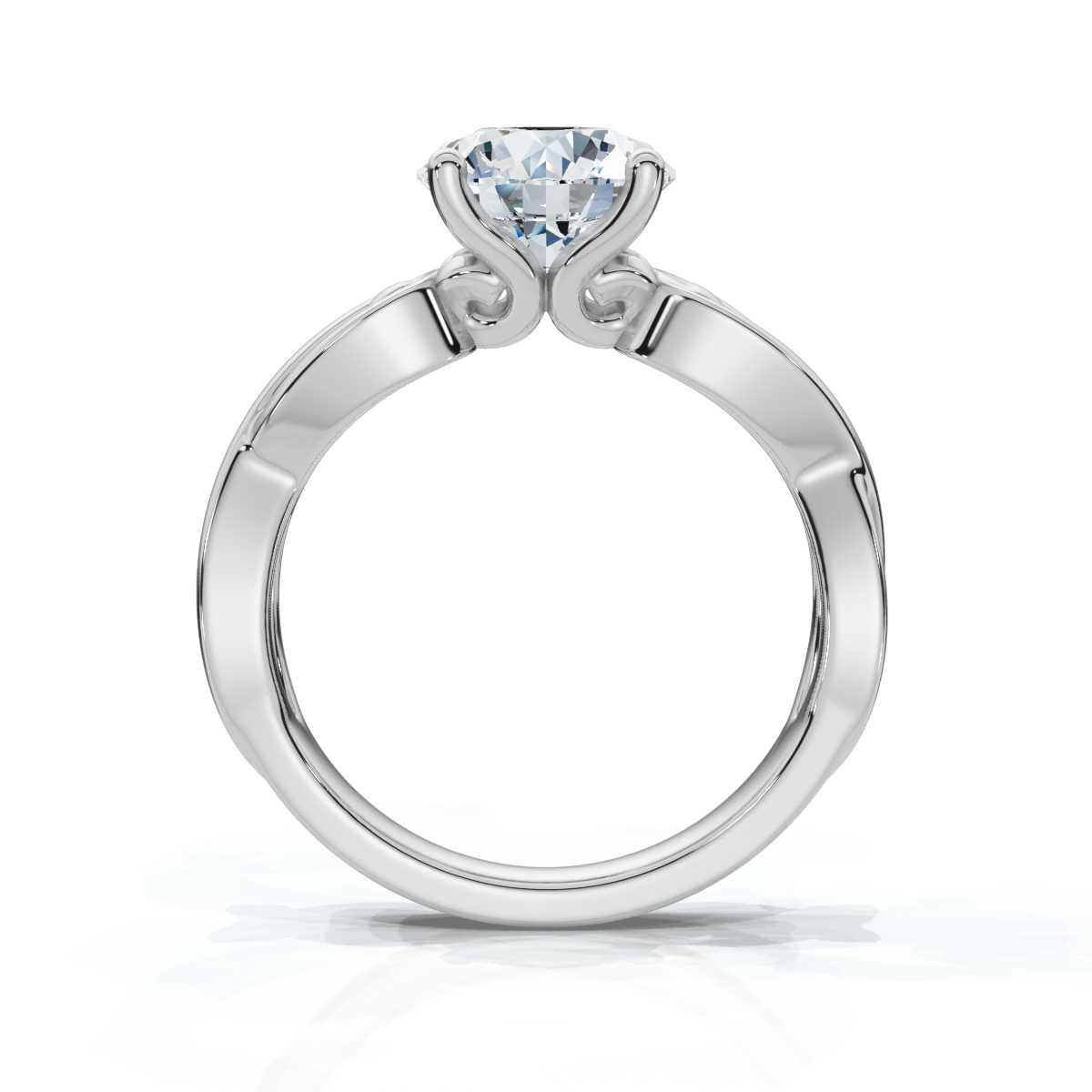 14K White Gold Shaily Solitaire Engagement Ring