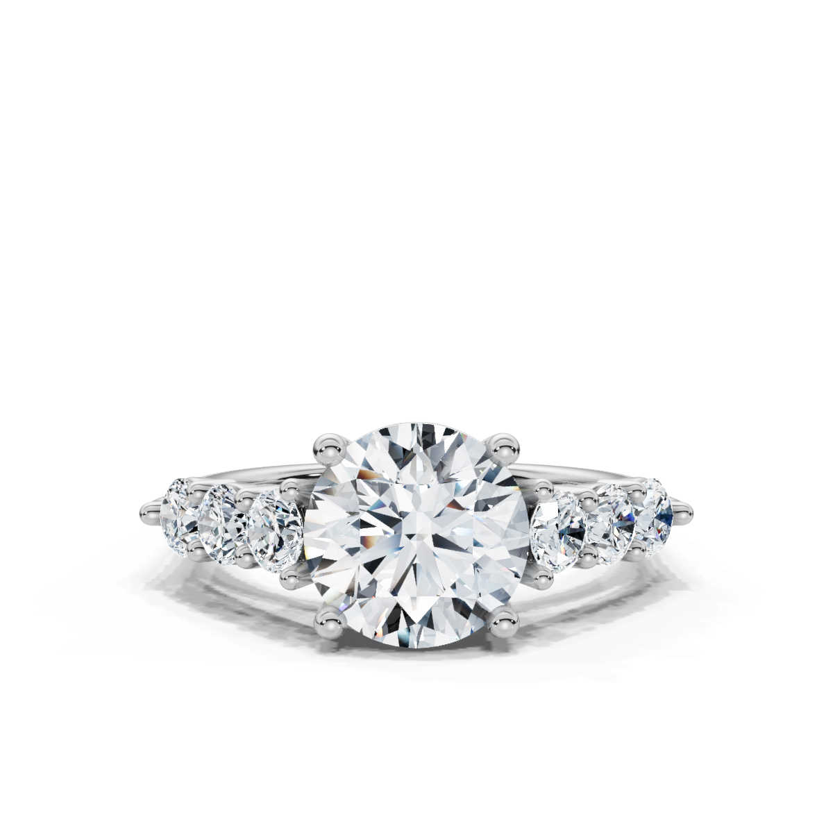 14K White Gold Angeline Accents Lab Grown Diamond Engagement Ring (1/10 ct. tw)