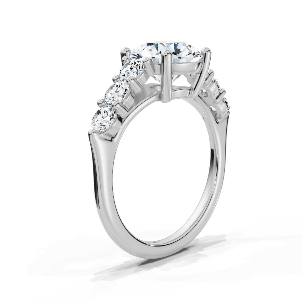14K White Gold Angeline Accents Lab Grown Diamond Engagement Ring (1/10 ct. tw)