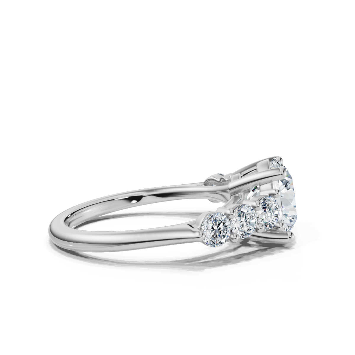 14K White Gold Angeline Accents Lab Grown Diamond Engagement Ring (1/10 ct. tw)