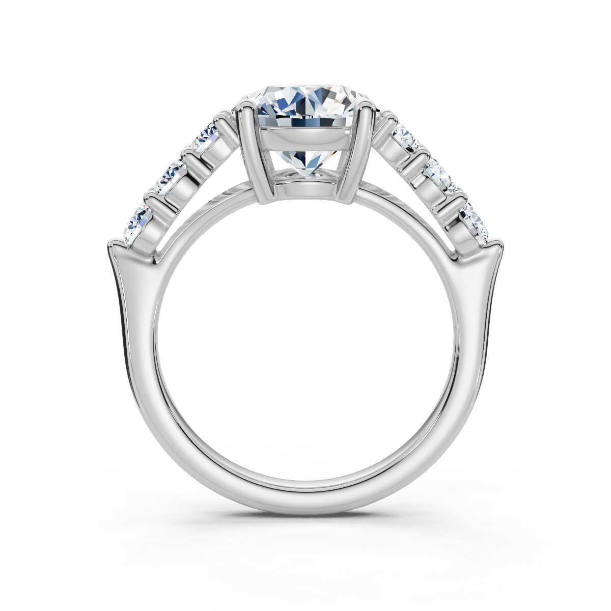 14K White Gold Angeline Accents Lab Grown Diamond Engagement Ring (1/10 ct. tw)