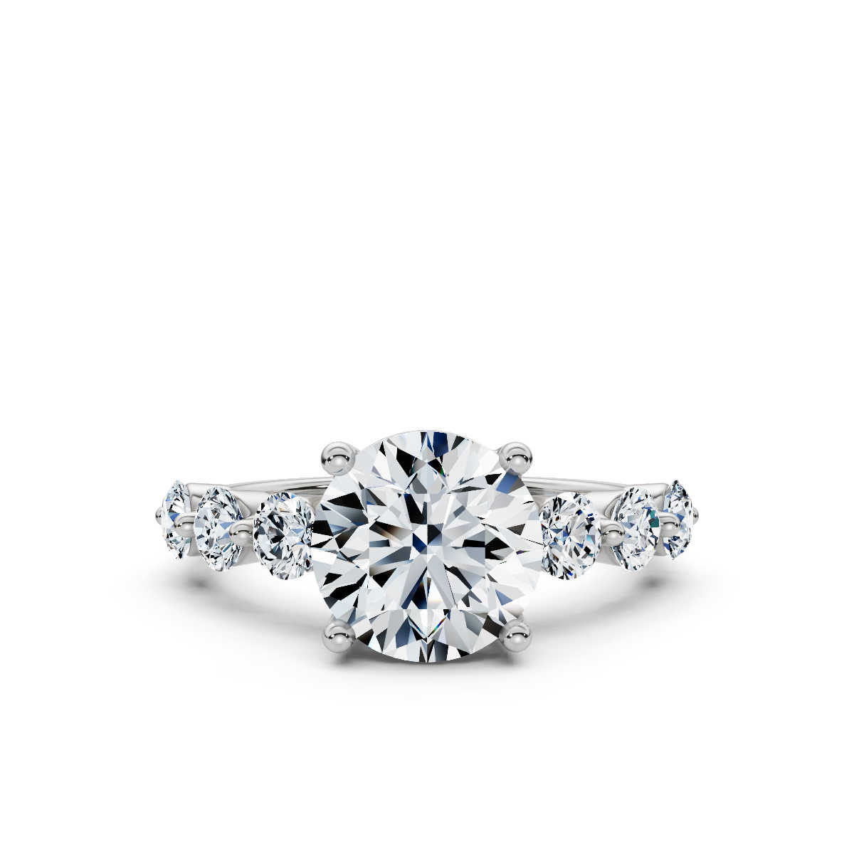 14K White Gold Norali Accents Lab Grown Diamond Ring (2/3 ct. tw)
