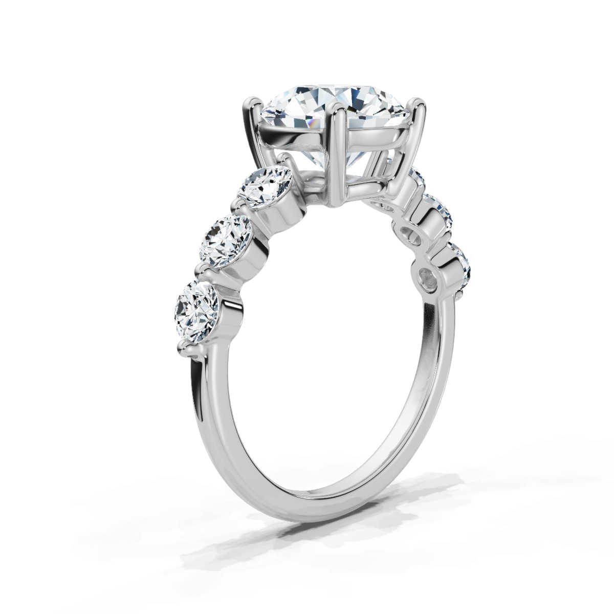 14K White Gold Norali Accents Lab Grown Diamond Ring (2/3 ct. tw)