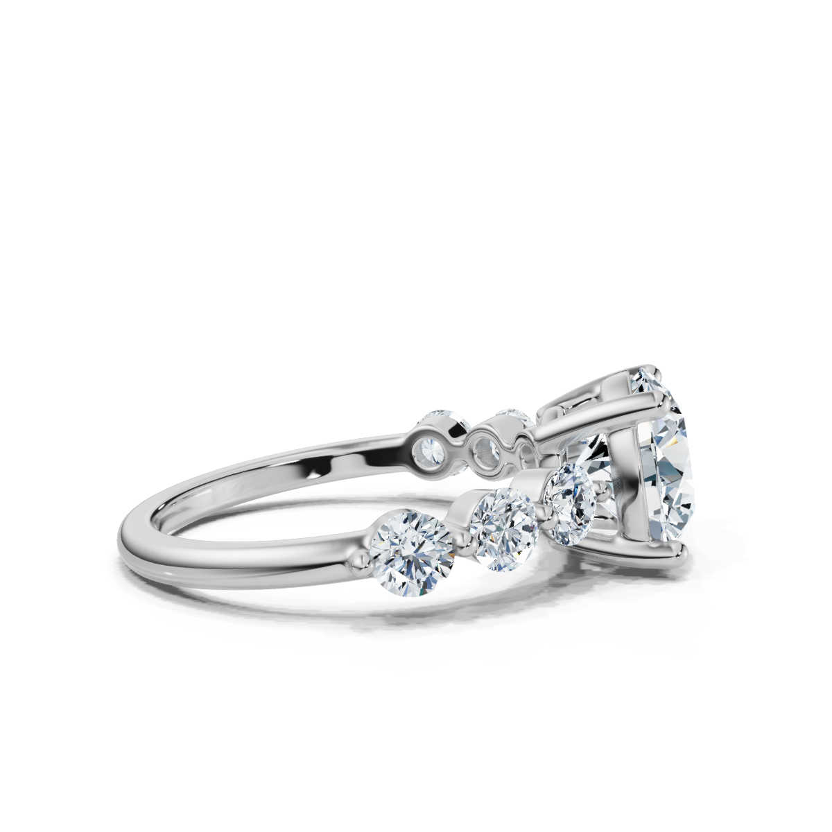 14K White Gold Norali Accents Lab Grown Diamond Ring (2/3 ct. tw)