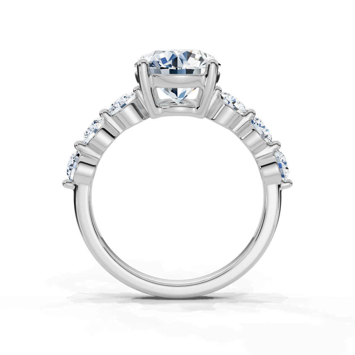 14K White Gold Norali Accents Lab Grown Diamond Ring (2/3 ct. tw)