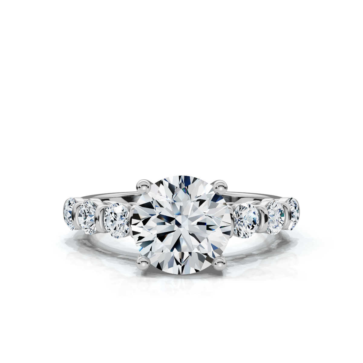 14K White Gold Clarity Accents Lab Grown Diamond Ring (2/3 ct. tw)