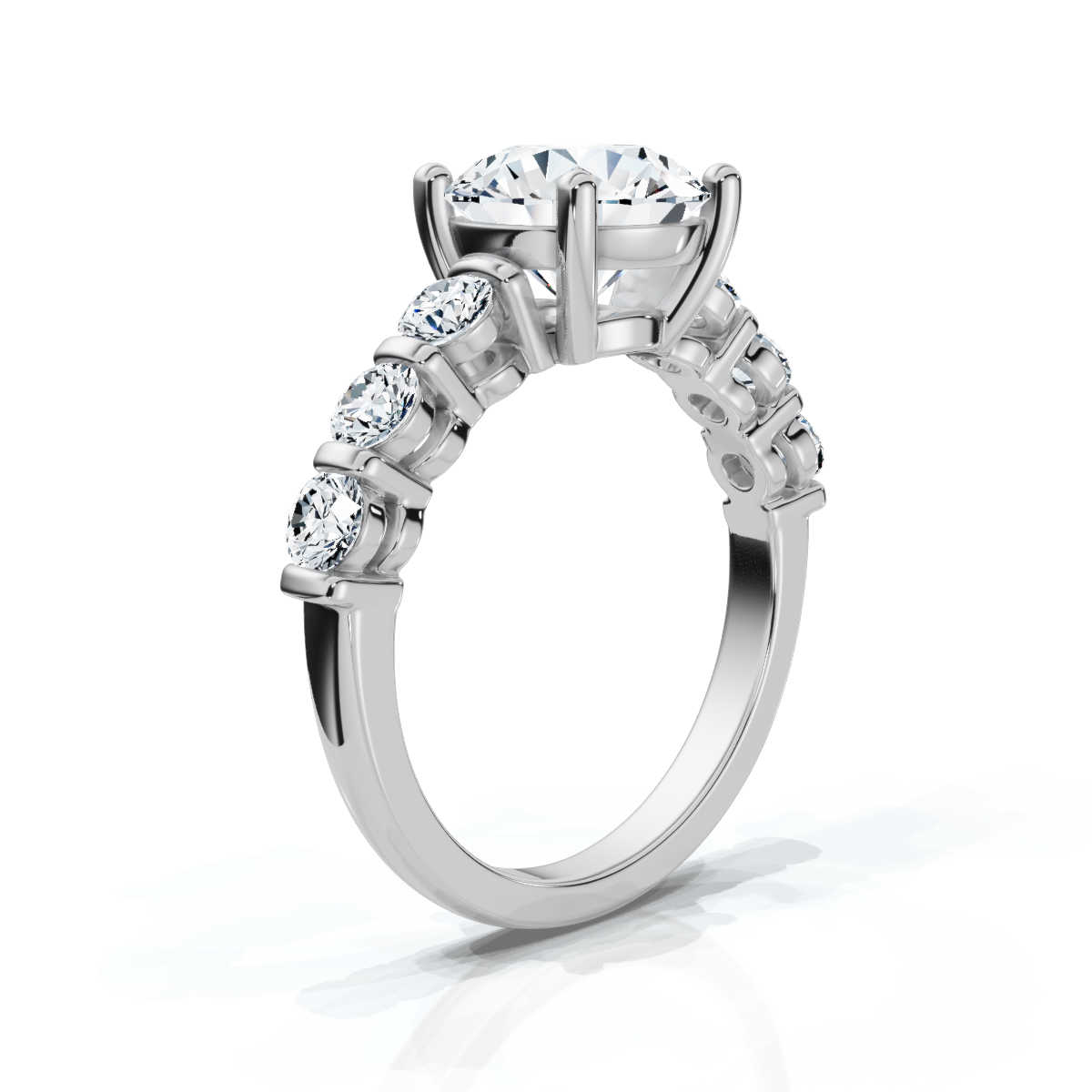 14K White Gold Clarity Accents Lab Grown Diamond Ring (2/3 ct. tw)