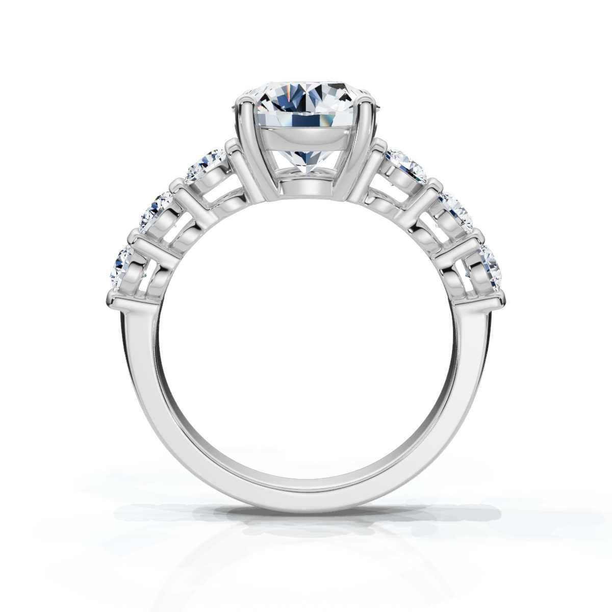 14K White Gold Clarity Accents Lab Grown Diamond Ring (2/3 ct. tw)