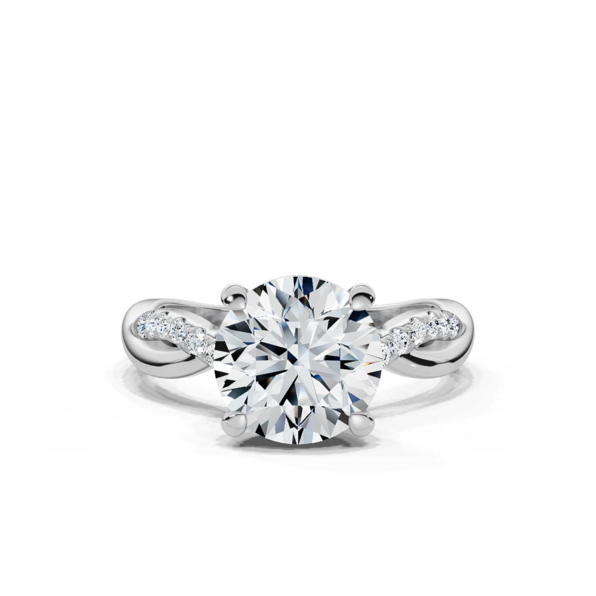 14K White Gold Nevaeh Infinity Accents Lab Grown Diamond Engagement Ring (1/5 ct. tw)