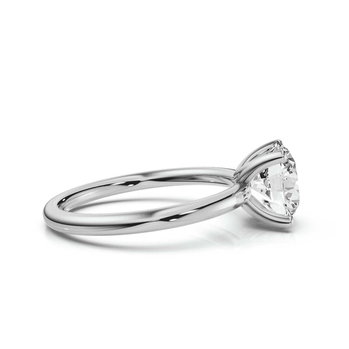 14K White Gold Evalina Solitaire Engagement Ring 