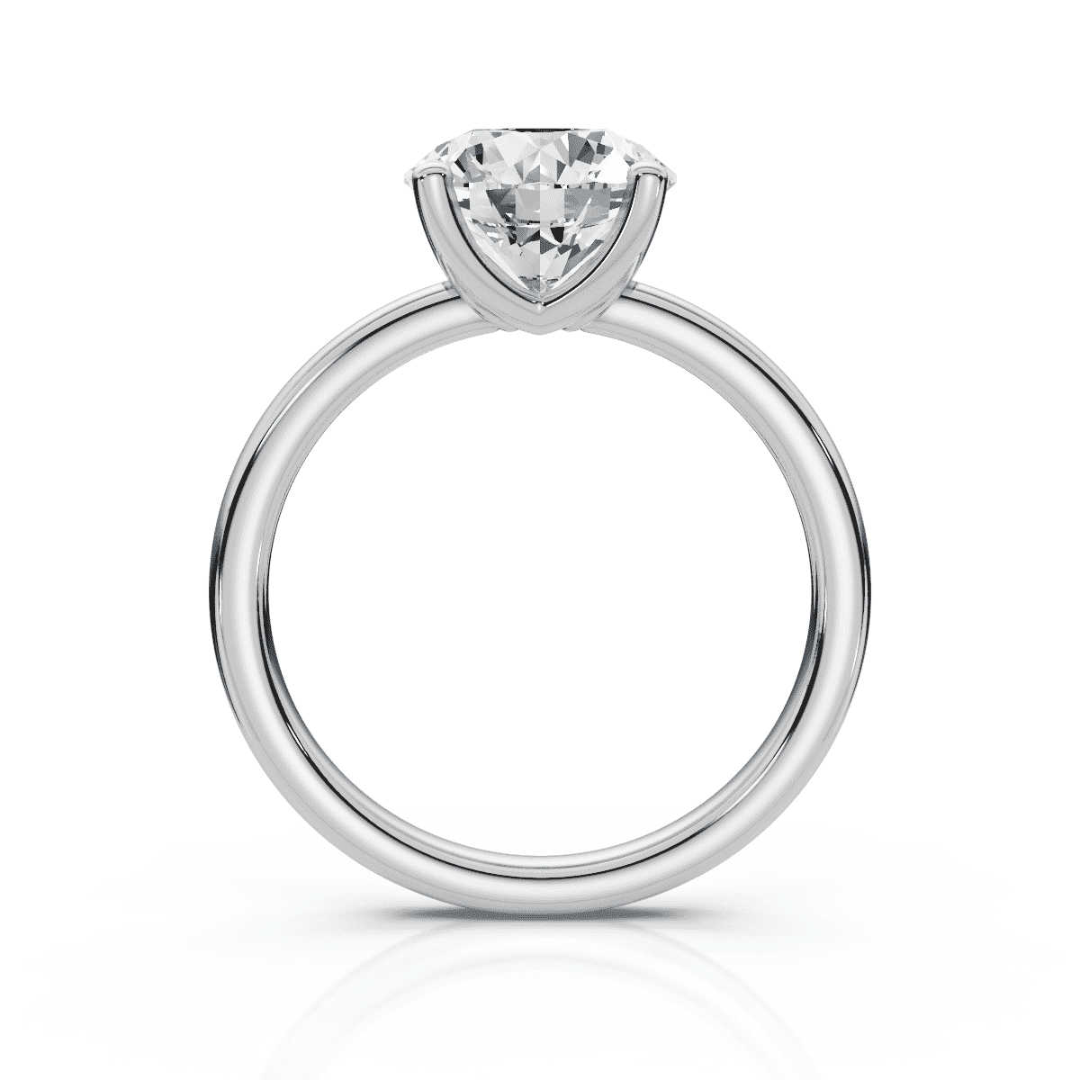 14K White Gold Evalina Solitaire Engagement Ring 