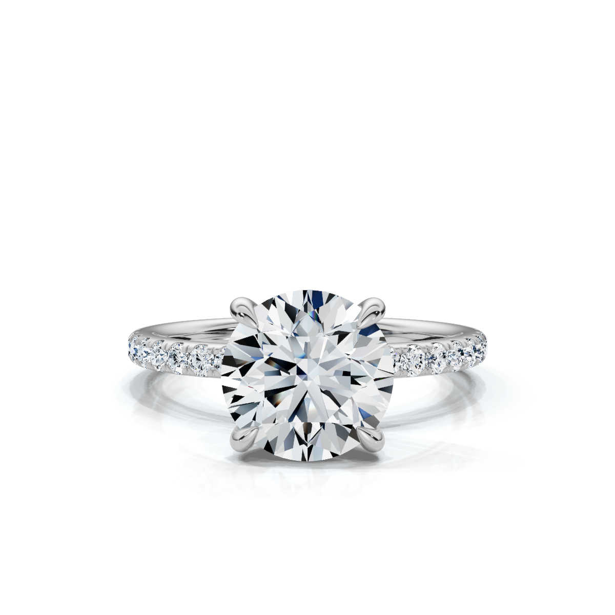 14K White Gold Darcie Accent Lab Grown Diamond Ring (1/2 ct. tw)