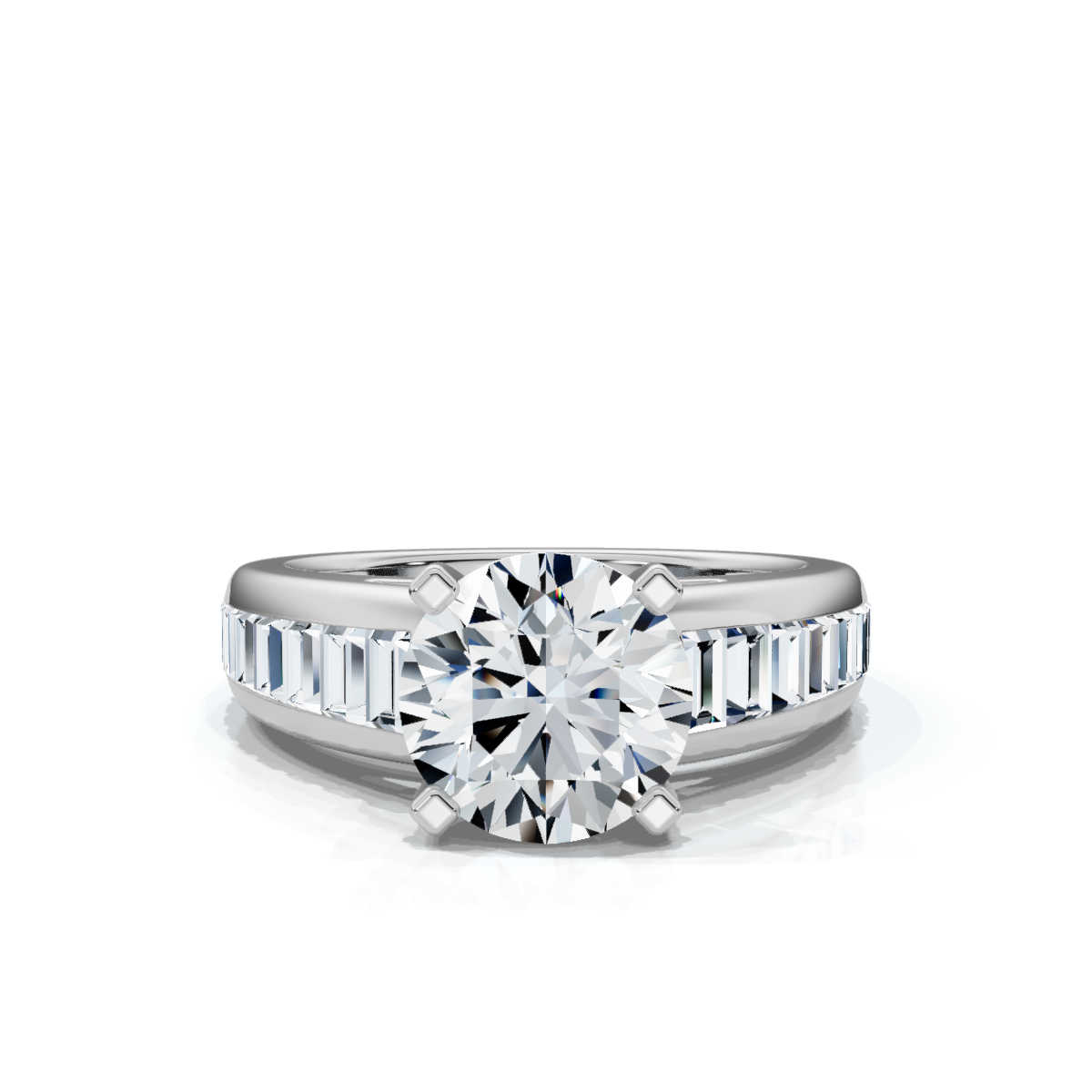14K White Gold Lumiere Channel Set Lab Grown Diamond Ring (1 1/5 ct. tw)