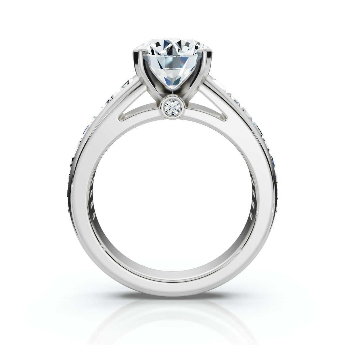 14K White Gold Lumiere Channel Set Lab Grown Diamond Ring (1 1/5 ct. tw)