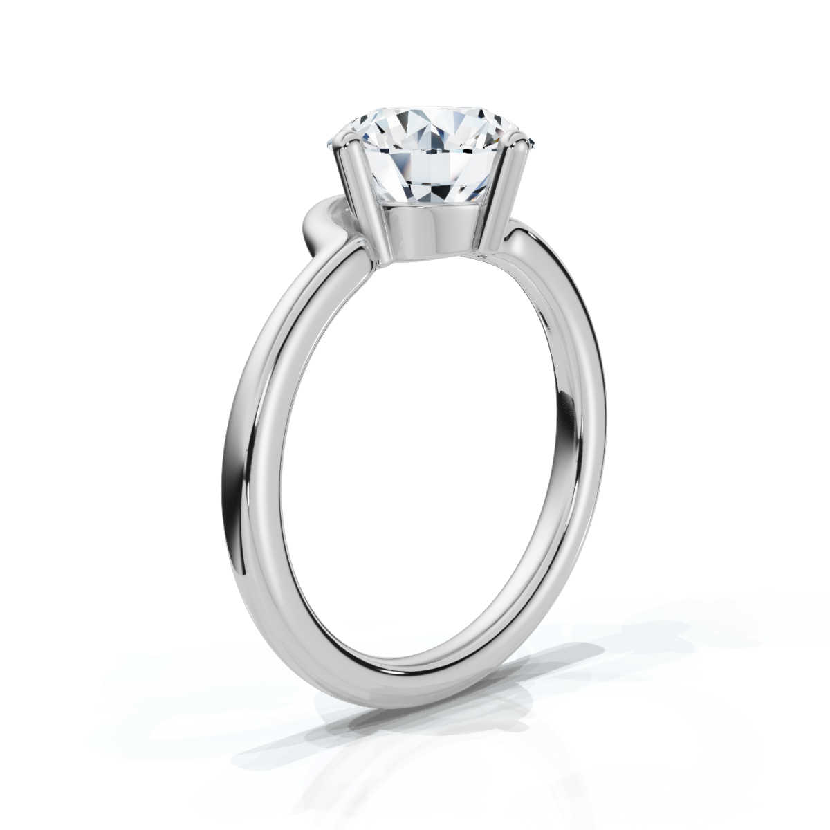 14K White Gold Celia Solitaire Ring 