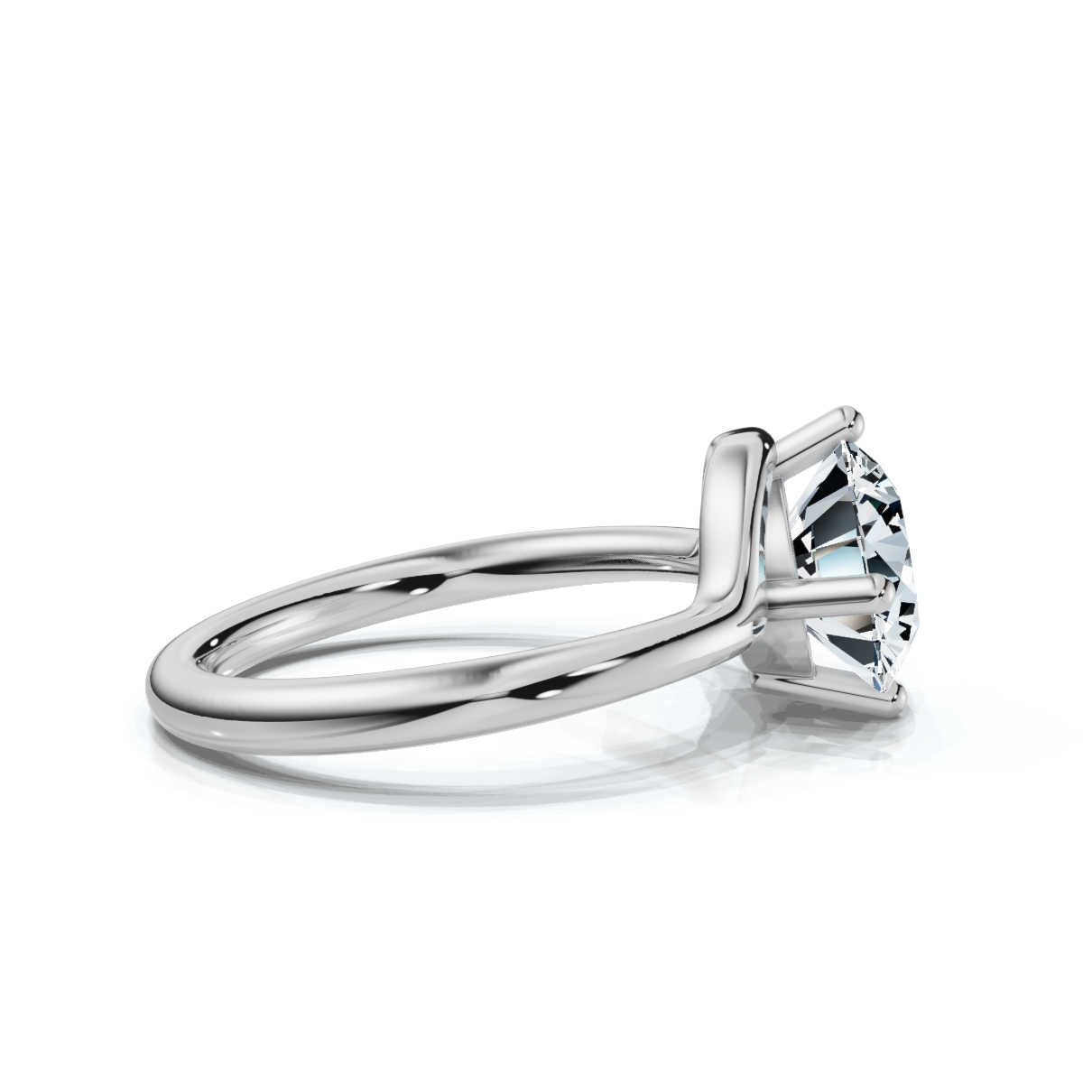 14K White Gold Celia Solitaire Ring 
