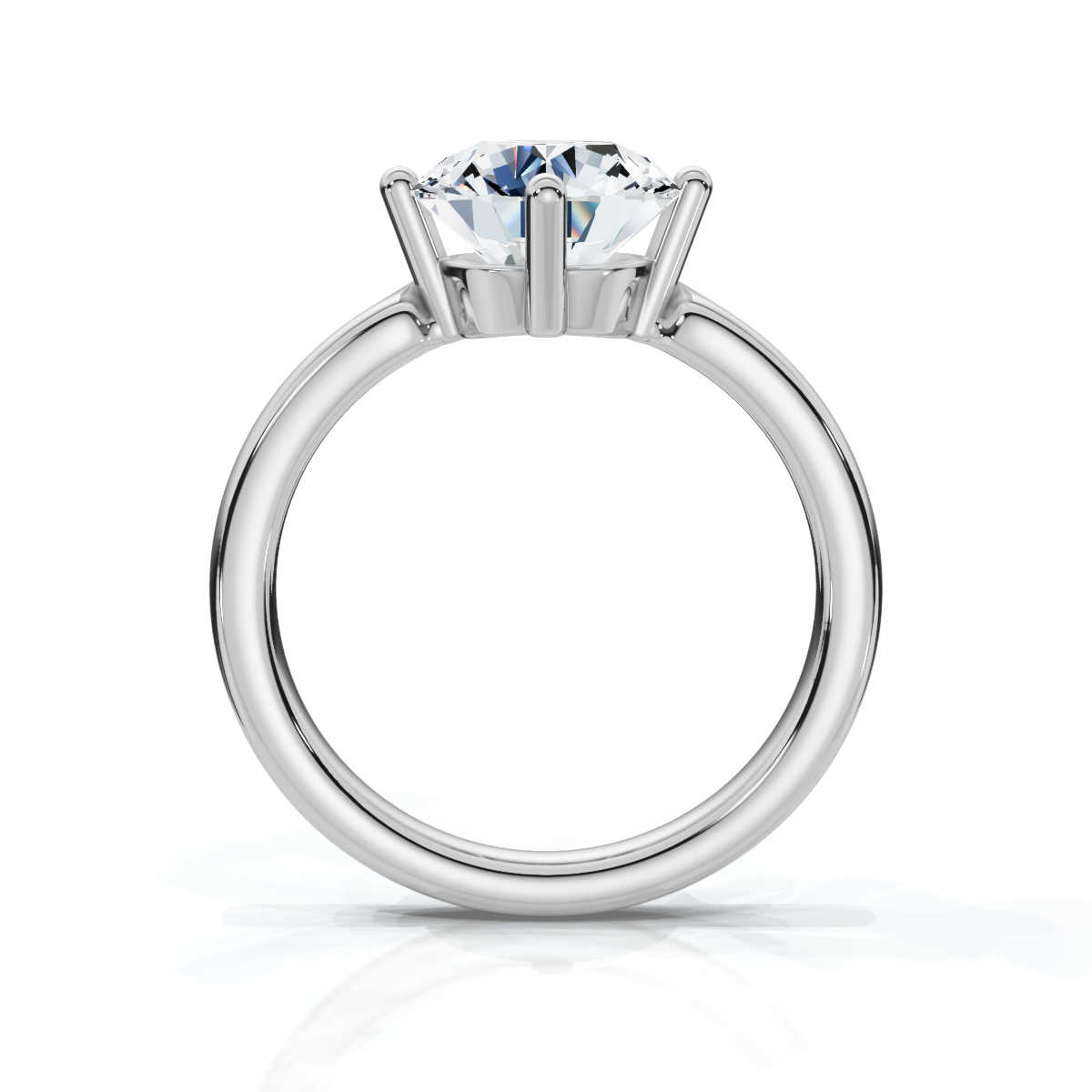 14K White Gold Celia Solitaire Ring 